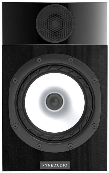 Fyne Audio F300 black ash - frontaanzicht zonder grill - Boekenplank speaker
