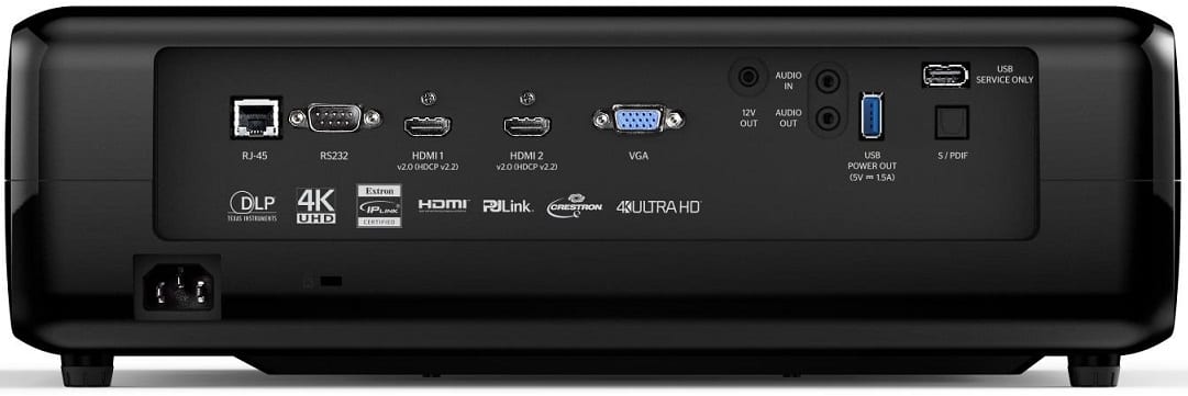 Optoma UHD350X - achterkant - Beamer