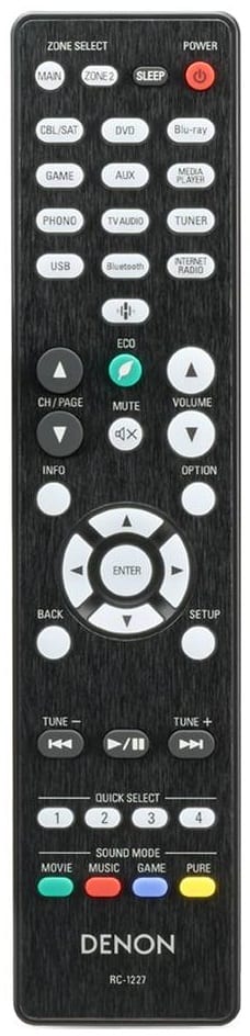Denon AVR-X1500H zwart - afstandsbediening - AV Receiver