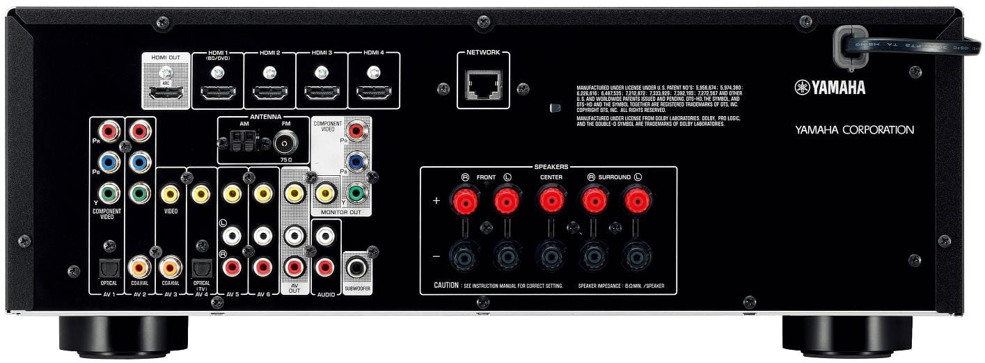 Yamaha RX-V473 zwart - achterkant - AV Receiver