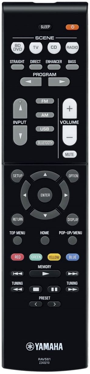 Yamaha RX-V385 zwart - afstandsbediening - AV Receiver