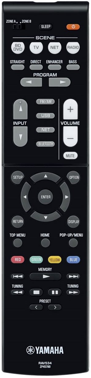 Yamaha RX-V485 zwart - afstandsbediening - AV Receiver