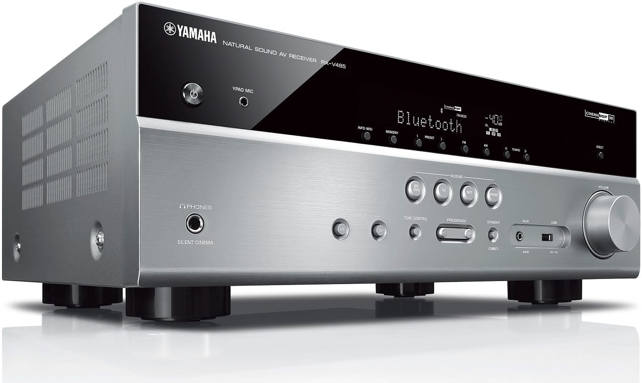 Yamaha RX-V485 titaan - zij frontaanzicht - AV Receiver