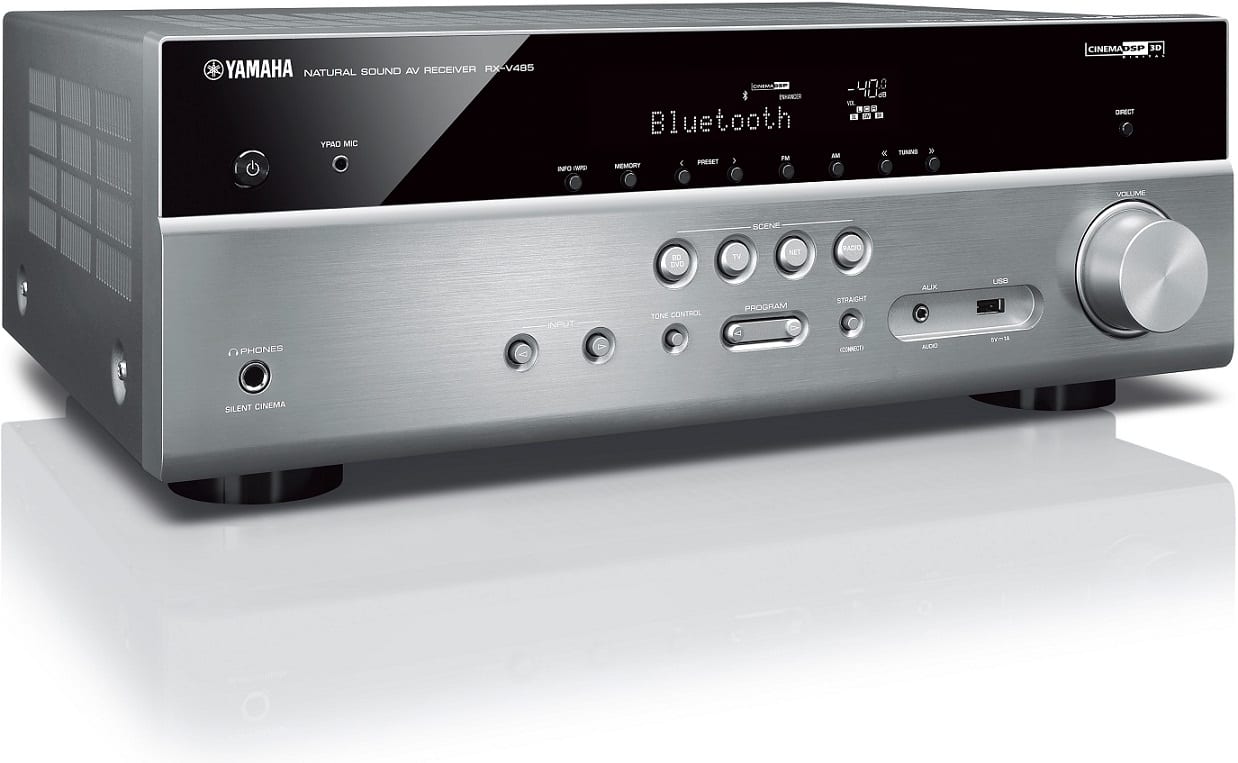 Yamaha RX-V485 titaan - zij frontaanzicht - AV Receiver