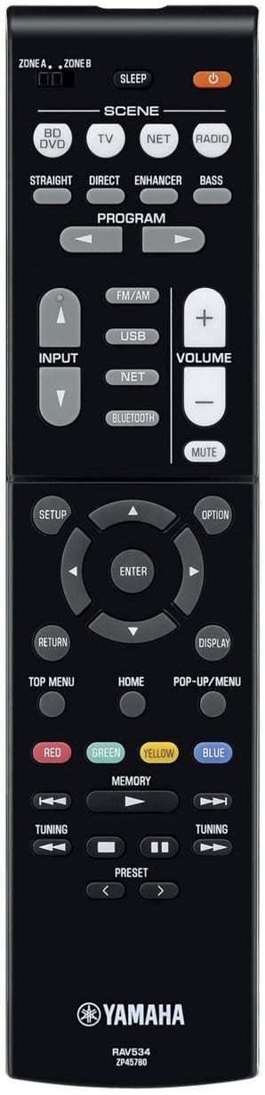 Yamaha RX-V585 zwart - afstandsbediening - AV Receiver