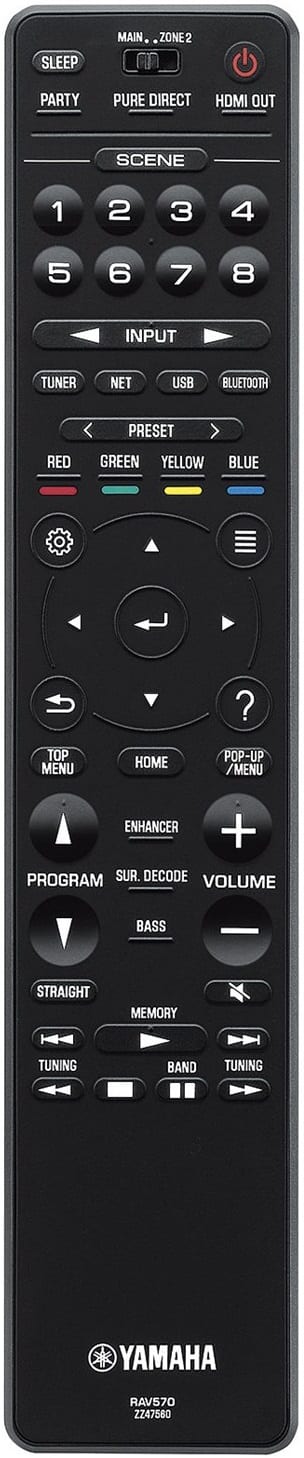 Yamaha RX-V685 zwart - afstandsbediening - AV Receiver