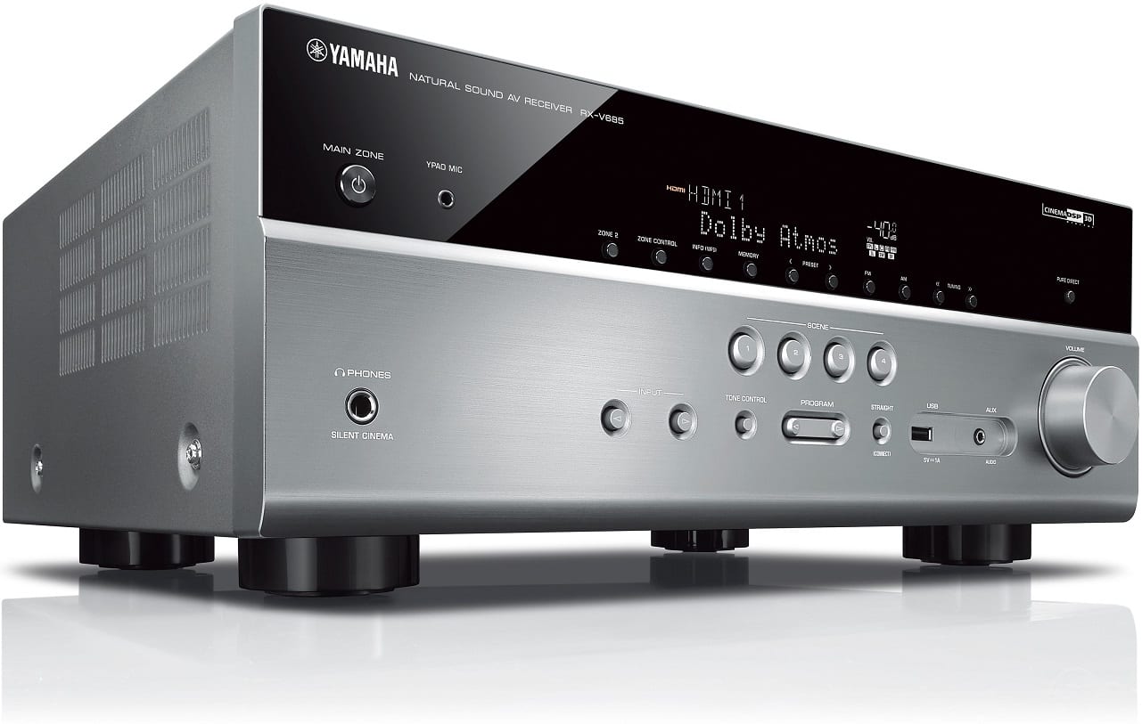 Yamaha RX-V685 titaan - zij frontaanzicht - AV Receiver