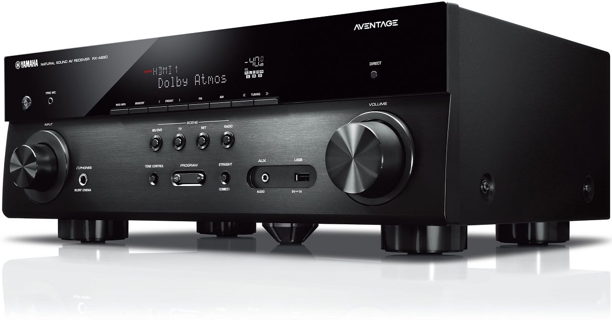 Yamaha RX-A680 zwart - zij frontaanzicht - AV Receiver