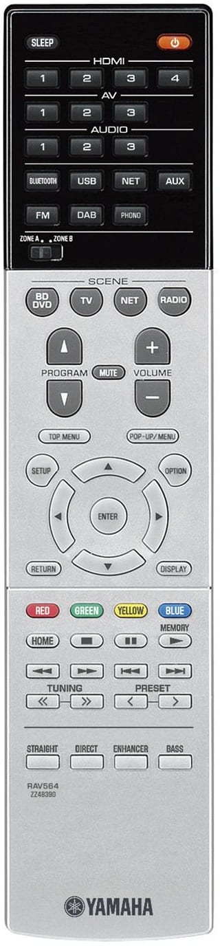 Yamaha RX-A680 zwart - afstandsbediening - AV Receiver