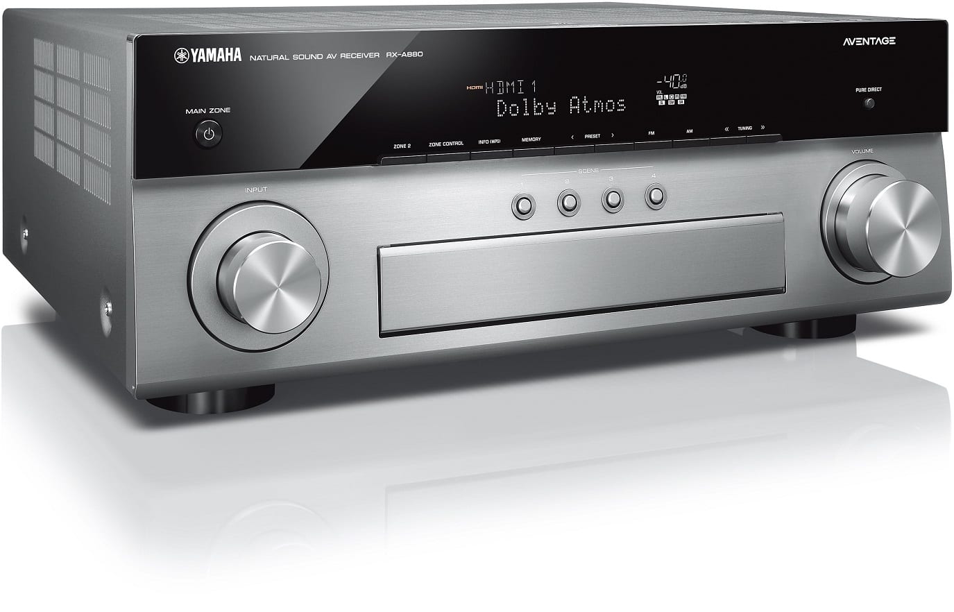 Yamaha RX-A880 titaan - zij frontaanzicht - AV Receiver