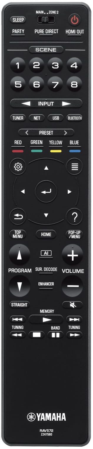 Yamaha RX-A1080 zwart - afstandsbediening - AV Receiver
