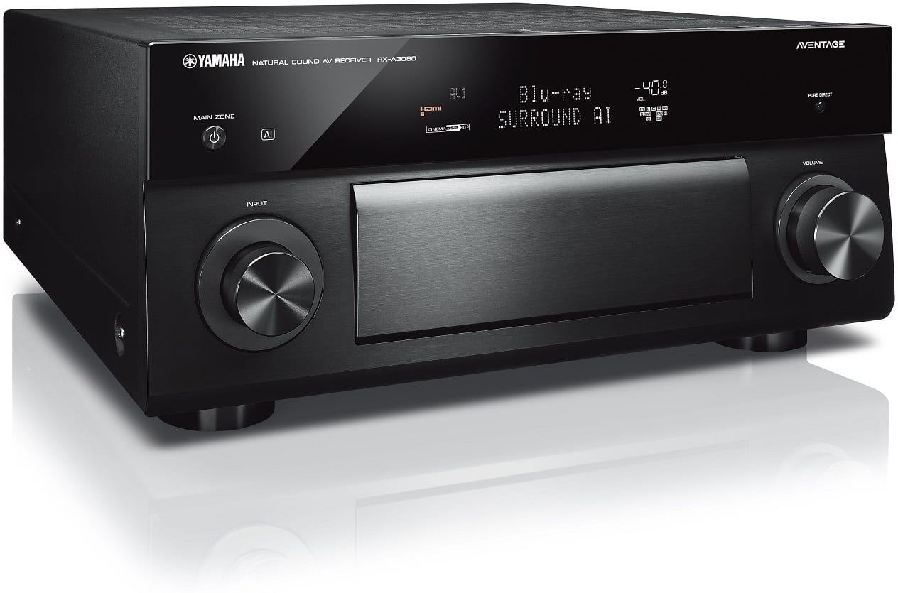 Yamaha RX-A3080 zwart - zij frontaanzicht - AV Receiver