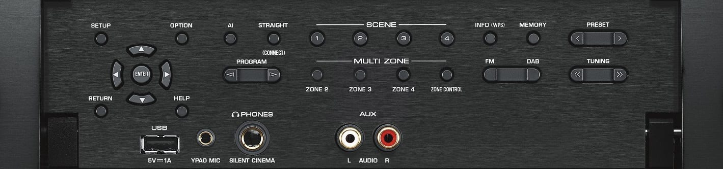 Yamaha RX-A3080 zwart - front panel - AV Receiver