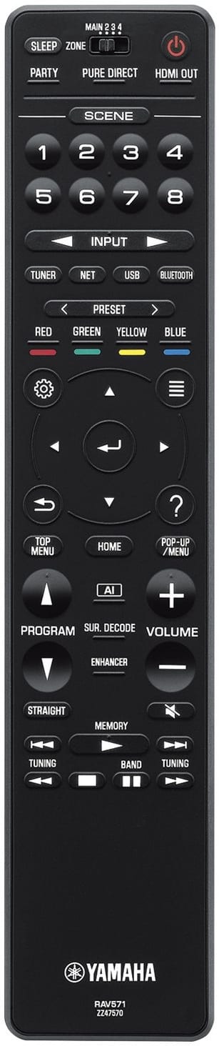 Yamaha RX-A3080 zwart - afstandsbediening - AV Receiver