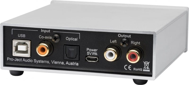 Pro-Ject DAC Box S2+ zwart - achterkant - DAC