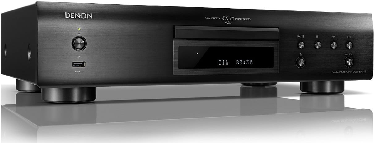 Denon DCD-800NE zwart - zij frontaanzicht - CD speler