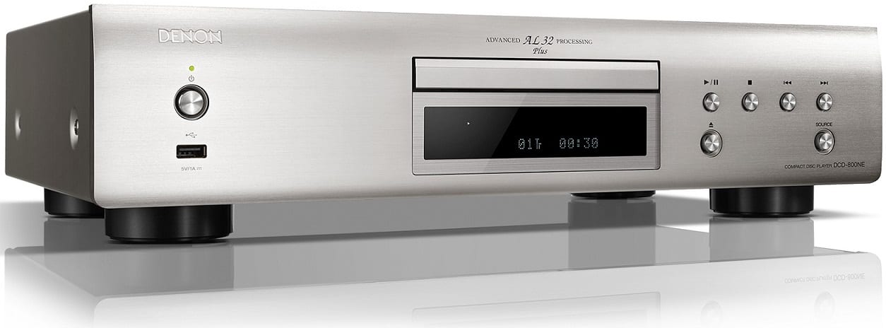 Denon DCD-800NE zilver - zij frontaanzicht - CD speler