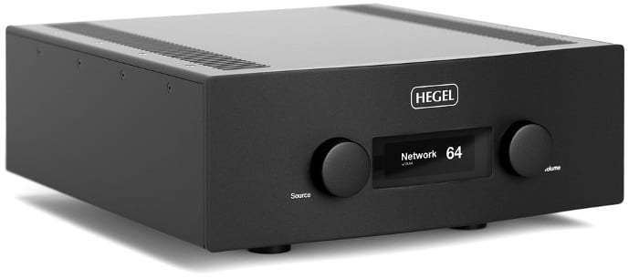 Hegel H590 zwart - zij frontaanzicht - Stereo versterker
