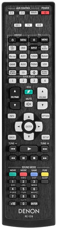 Denon AVC-X6500H zwart - afstandsbediening - AV Receiver