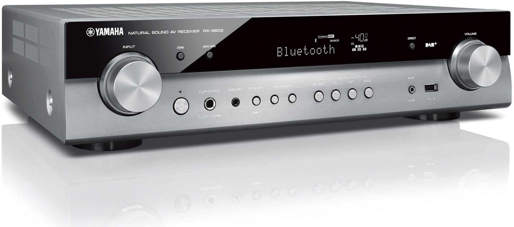 Yamaha RX-S602 titaan - zij frontaanzicht - AV Receiver