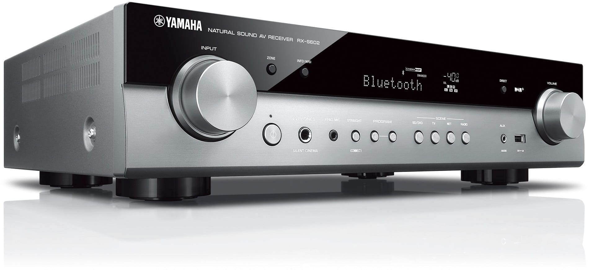 Yamaha RX-S602 titaan - zij frontaanzicht - AV Receiver