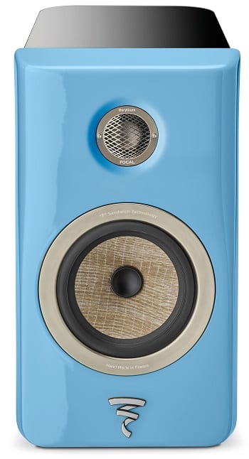 Focal Kanta N°1 black hg / blue hg - frontaanzicht zonder grill - Boekenplank speaker