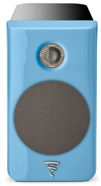 Focal Kanta N°1 black hg / blue hg - frontaanzicht met grill - Boekenplank speaker