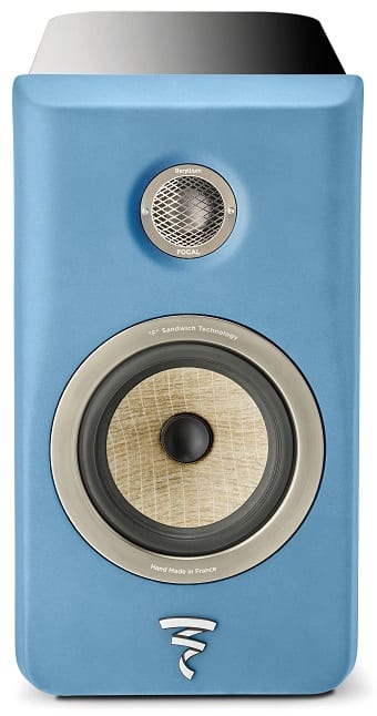 Focal Kanta N°1 walnut mat / blue mat - frontaanzicht zonder grill - Boekenplank speaker