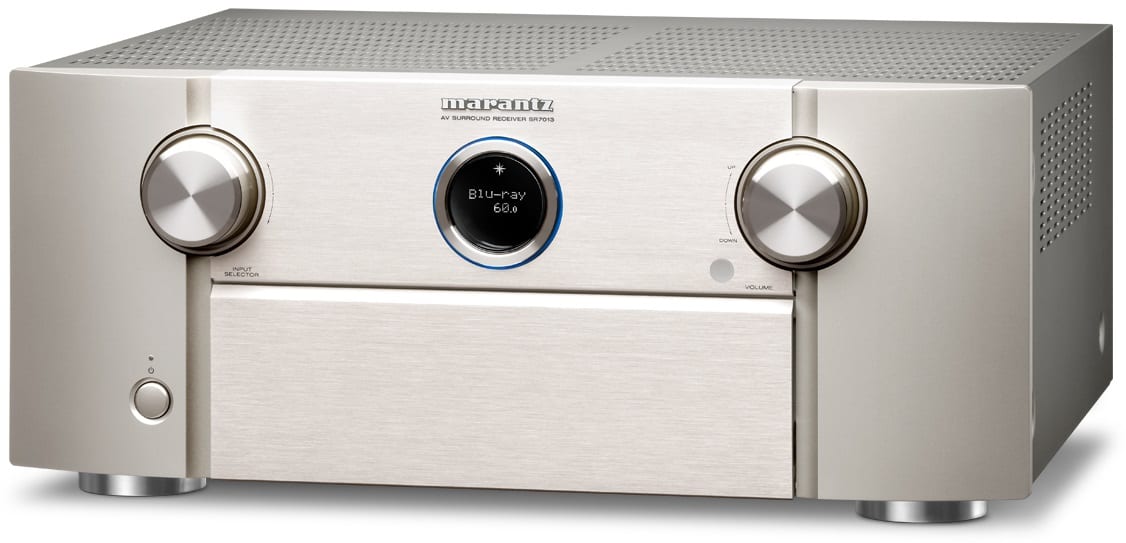 Marantz SR7013 zilver/goud - zij frontaanzicht - AV Receiver