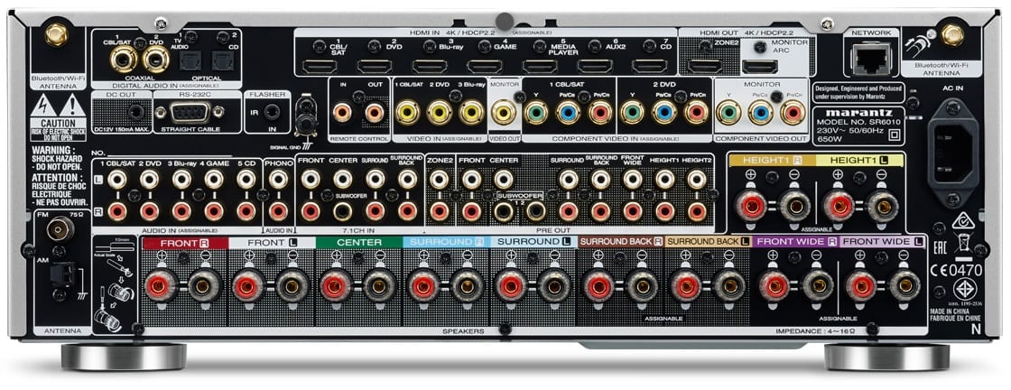 Marantz SR6010 zwart - achterkant - AV Receiver