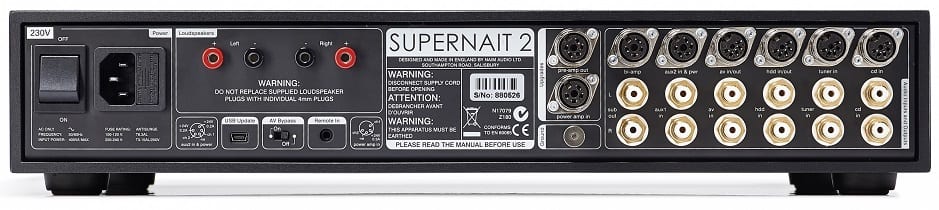 Naim Supernait 2 - achterkant - Stereo versterker