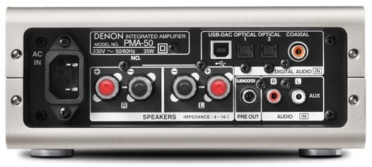 Denon PMA-50 premium silver - achterkant - Stereo versterker