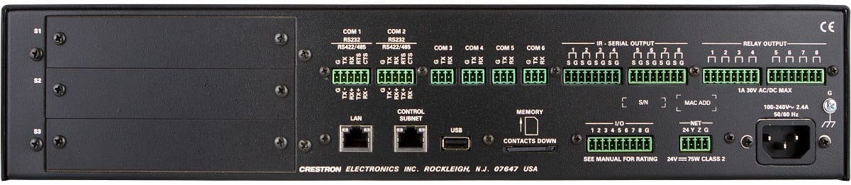 Crestron PRO3 - achterkant - Control System