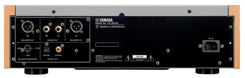Yamaha CD-S2000 zilver/zwart hoogglans - achterkant - CD speler