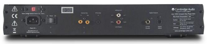 Cambridge Audio 540C V2 zwart - achterkant - CD speler