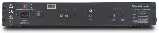Cambridge Audio 640C V2 zilver - achterkant - CD speler