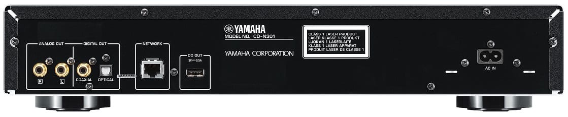 Yamaha CD-N301 zilver - achterkant - CD speler