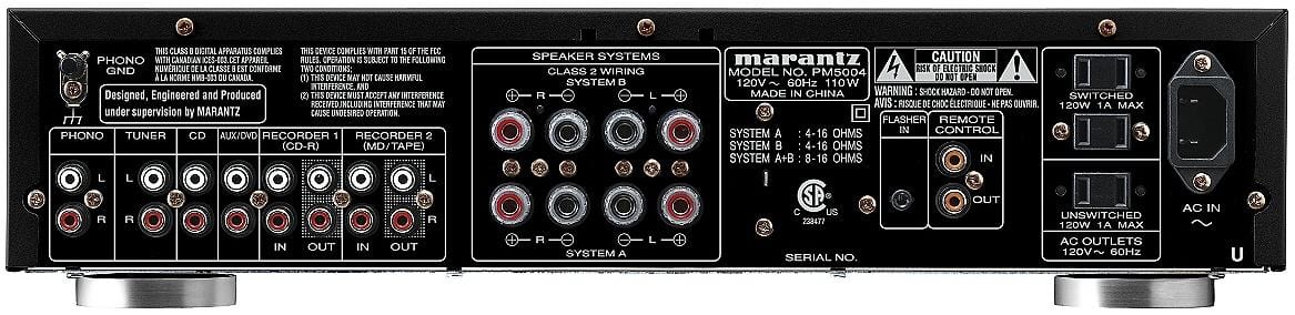 Marantz PM5004 zwart - achterkant - Stereo versterker