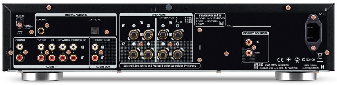 Marantz PM6005 zwart - achterkant - Stereo versterker