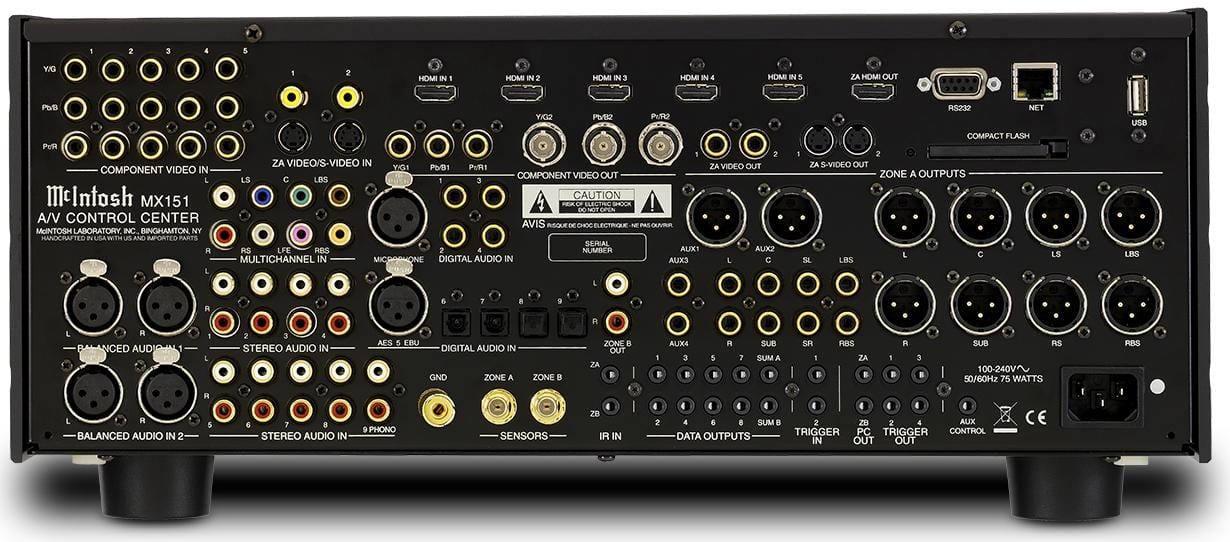 McIntosh MX151 - achterkant - Surround processor