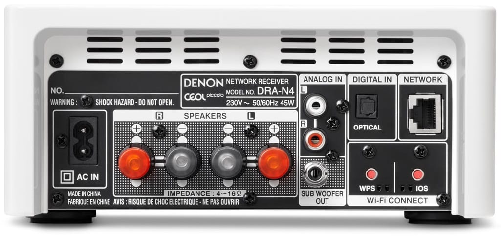 Denon Ceol Piccolo DRA-N5 wit - achterkant - Stereo receiver