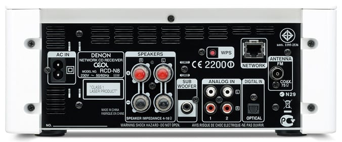 Denon Ceol RCD-N8 zwart - achterkant - Stereo receiver