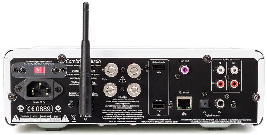 Cambridge Audio MINX Xi wit - achterkant - Stereo receiver