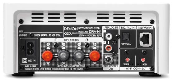 Denon Ceol Piccolo DRA-N4 zwart - achterkant - Stereo receiver