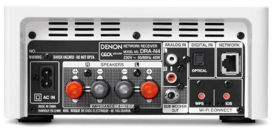 Denon Ceol Piccolo DRA-N4 wit - achterkant - Stereo receiver