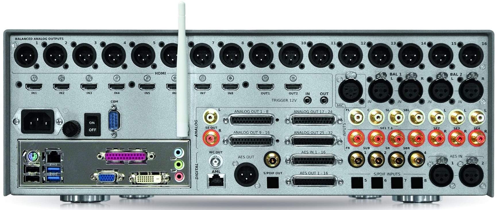 Trinnov Altitude32-1632 zwart - achterkant - Surround processor