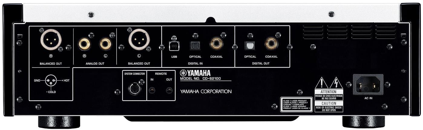 Yamaha CD-S2100 zilver - achterkant - CD speler