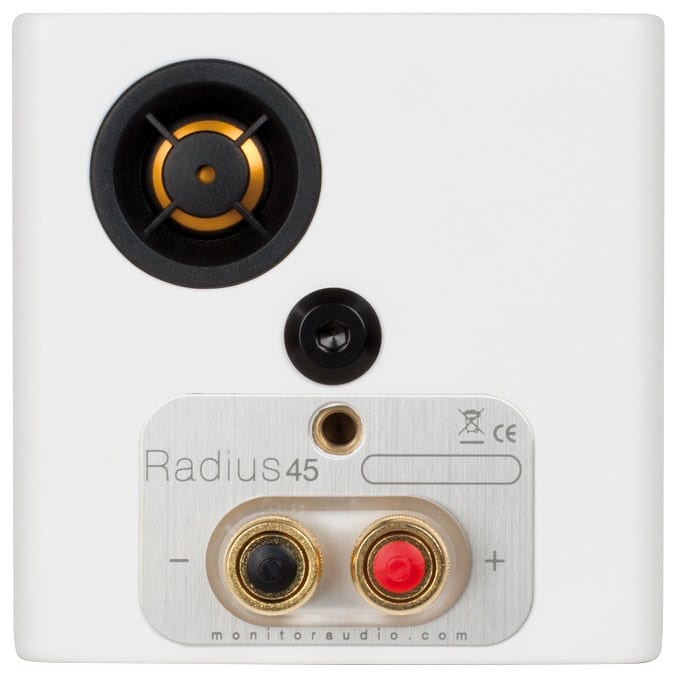 Monitor Audio Radius 45 wit hoogglans - achterkant - Satelliet speaker