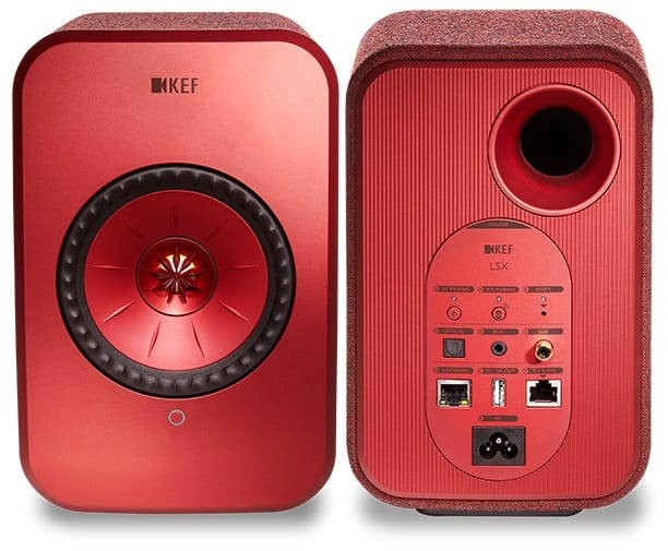 KEF LSX rood - paar - Wifi speaker