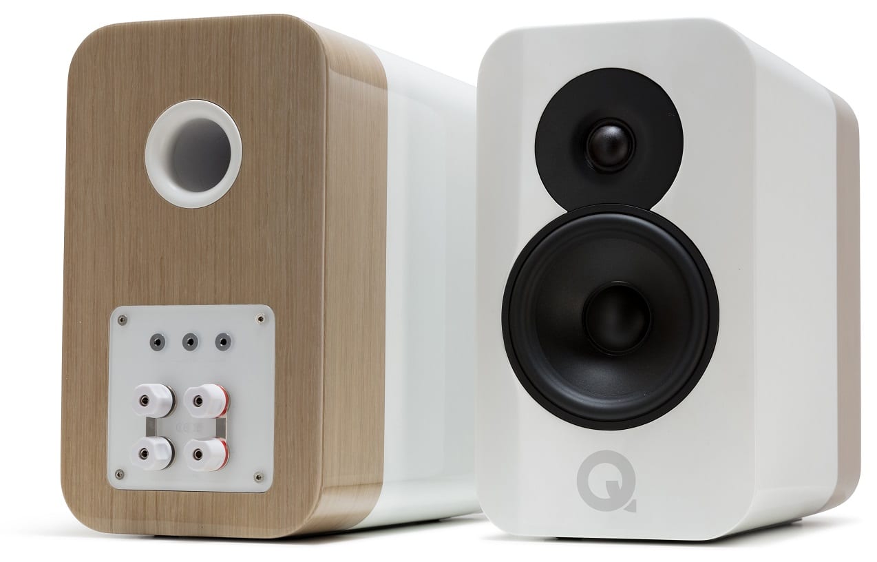 Q Acoustics Concept 300 + stands wit/licht eiken - Boekenplank speaker